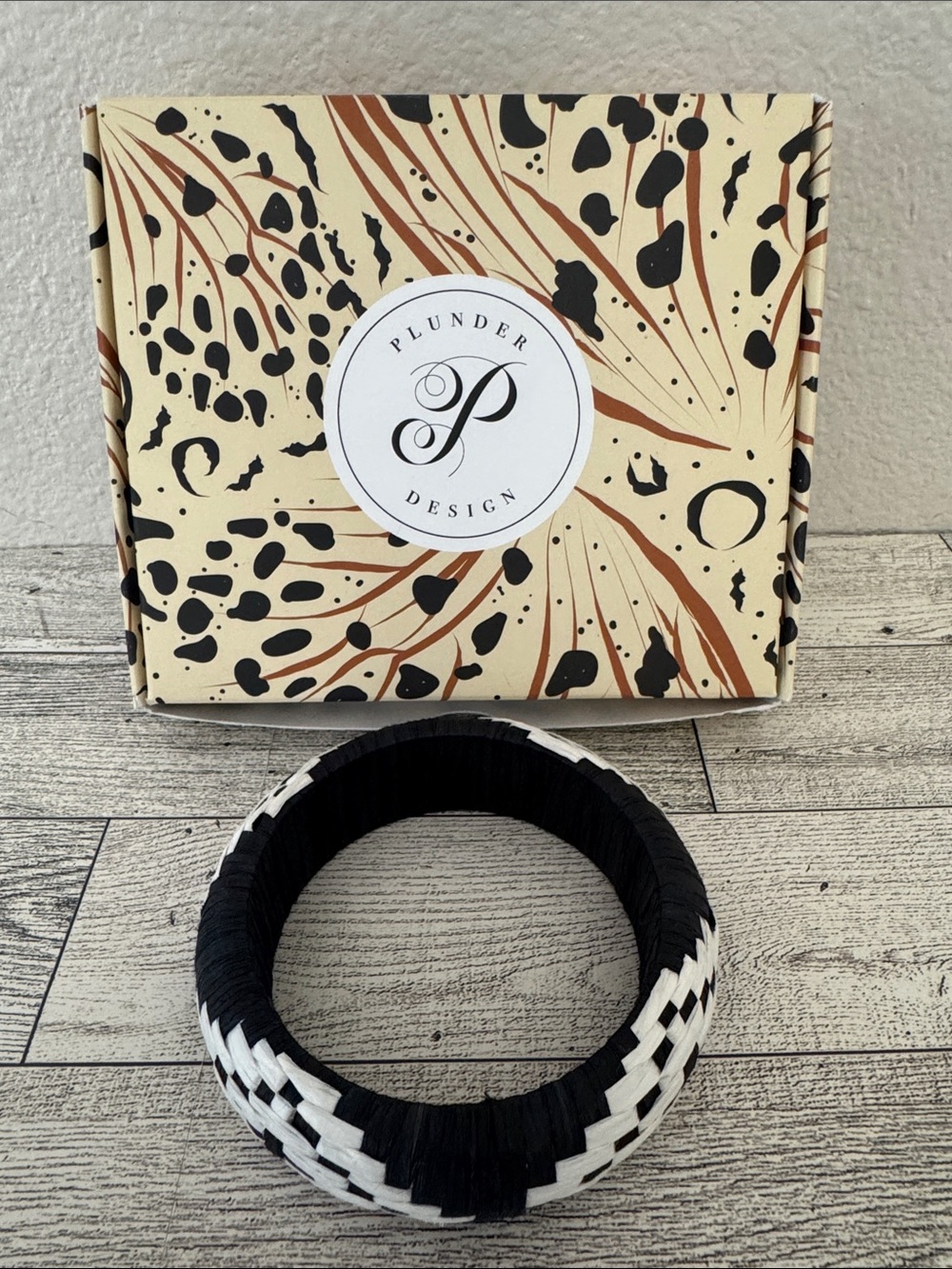 Plunder Black & White Woven Bracelet